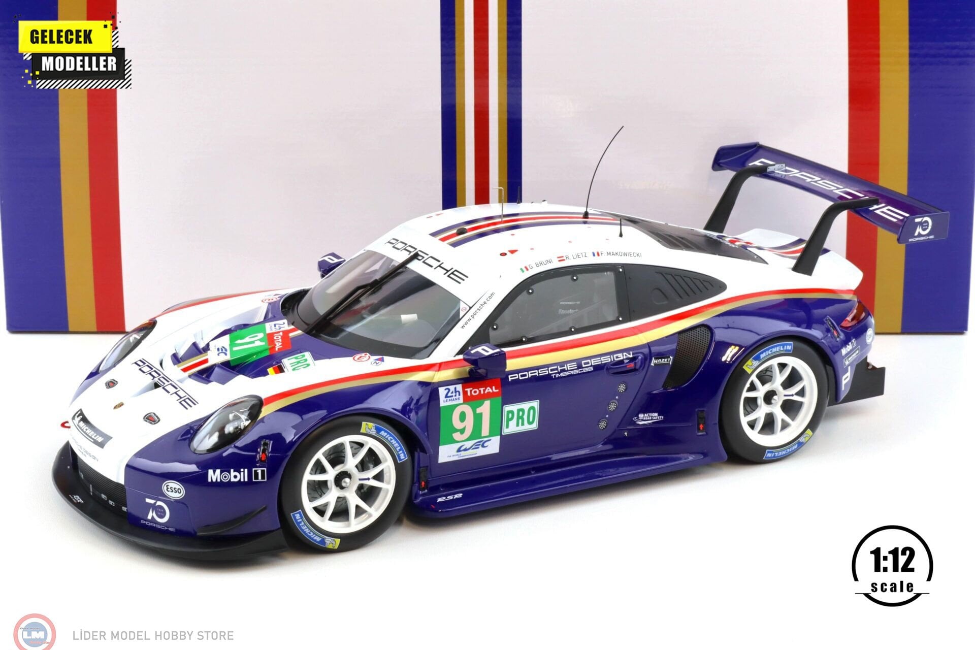 1:12 IXO 2018 Porsche 911 (991) RSR #91 2nd LMGTE Pro 24h LeMans