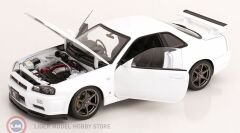 1:12 KK Scale 2001 Nissan Skyline GT-R R34 V-Spec II KKDC120213-1 With OEM Rims