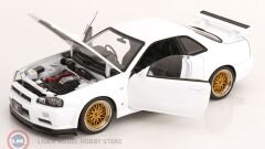 1:12 KK Scale 2001 Nissan Skyline GT-R R34 V-Spec II KKDC120213-2 With BBS Rims