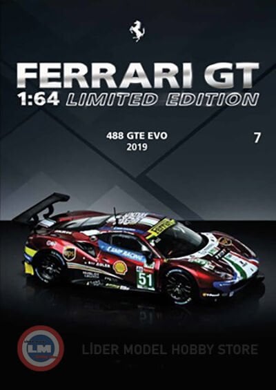 1:64 Atlas 2019 Ferrari 488 GTE EVO 3.9L Turbo V8 Team AF Corse