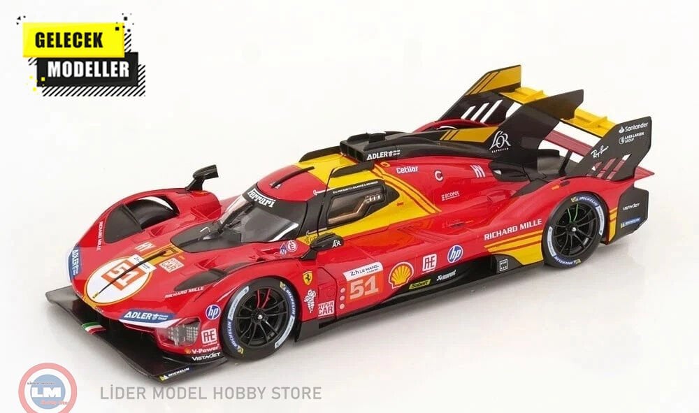 1:18 Burago Ferrari 499P #51 3.0L TURBO V6 - 3rd 24h Le Mans 2024