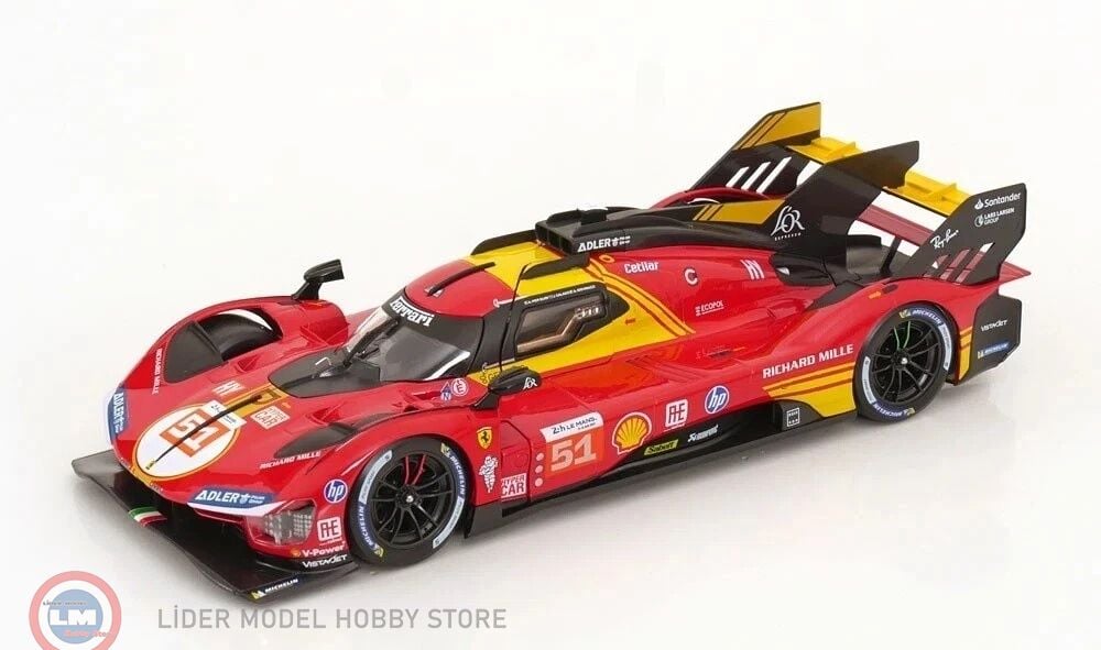 1:18 Burago Ferrari 499P #51 3.0L TURBO V6 - 3rd 24h Le Mans 2024
