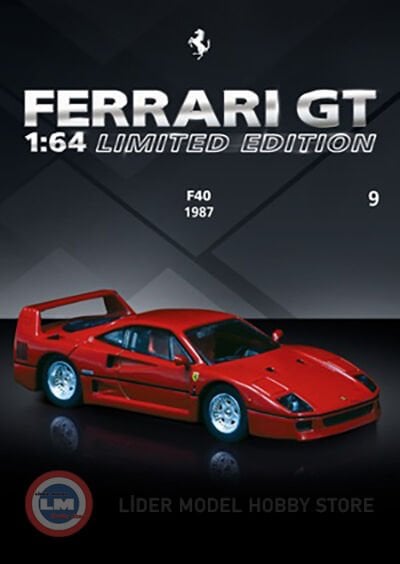 1:64 Atlas 1987 Ferrari F40 With Showcase
