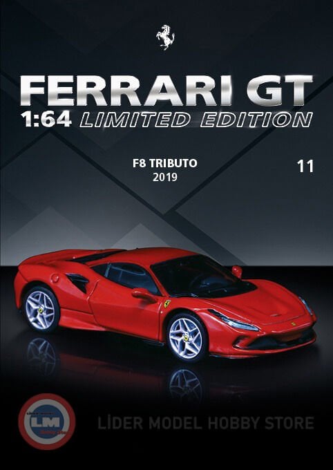 1:64 Atlas 2019 Ferrari F8 Tributo With Showcase