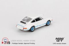 1:64 Mini GT 1974 Porsche 911 (901) PORSCHE 911 CARRERA RS 2.7 GRAND PRIX WHITE WITH BLUE LIVERY