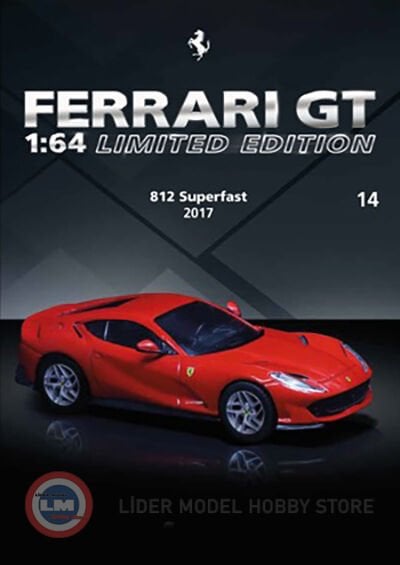 1:64 Atlas 2017 Ferrari 812 Superfast With Showcase