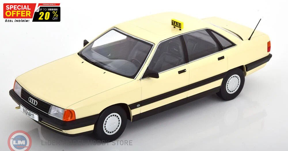 1:18 Triple9 1989 Audi 100 C3 Taxi