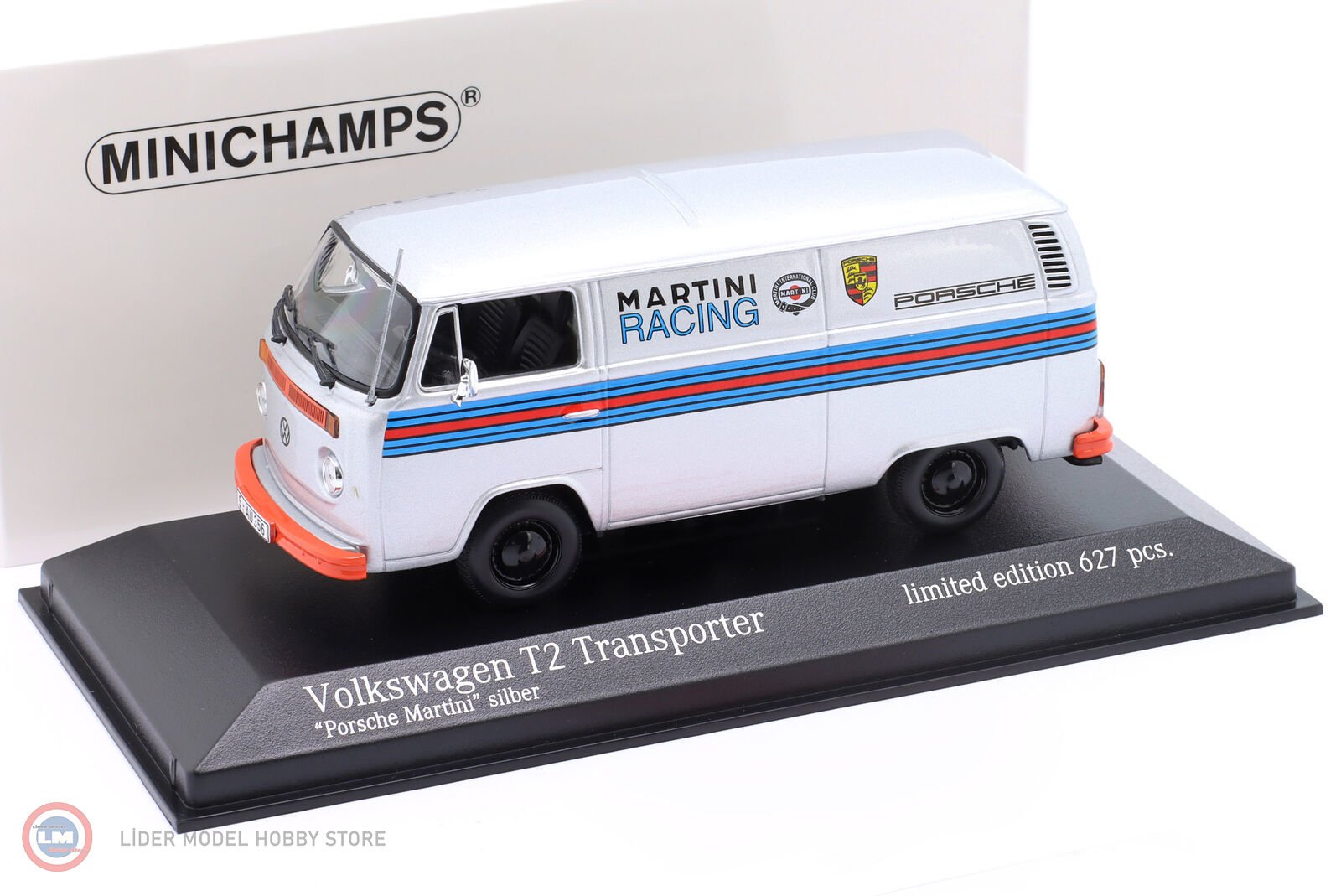 1:43 Minichamps 1972 Volkswagen T2 Porsche Renndienst - Silver