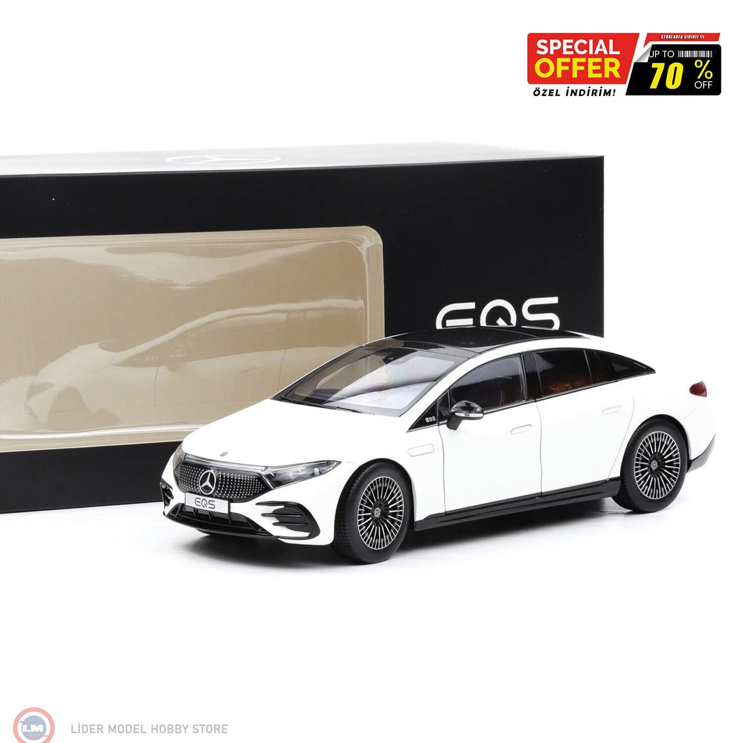 1:18 NZG 2022 Mercedes Benz EQS V297 Opalite White