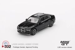 1:64 Mini GT 2024 BMW I7 EDRIVE50 BLACK SAPPHIRE