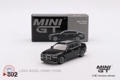 1:64 Mini GT 2024 BMW I7 EDRIVE50 BLACK SAPPHIRE