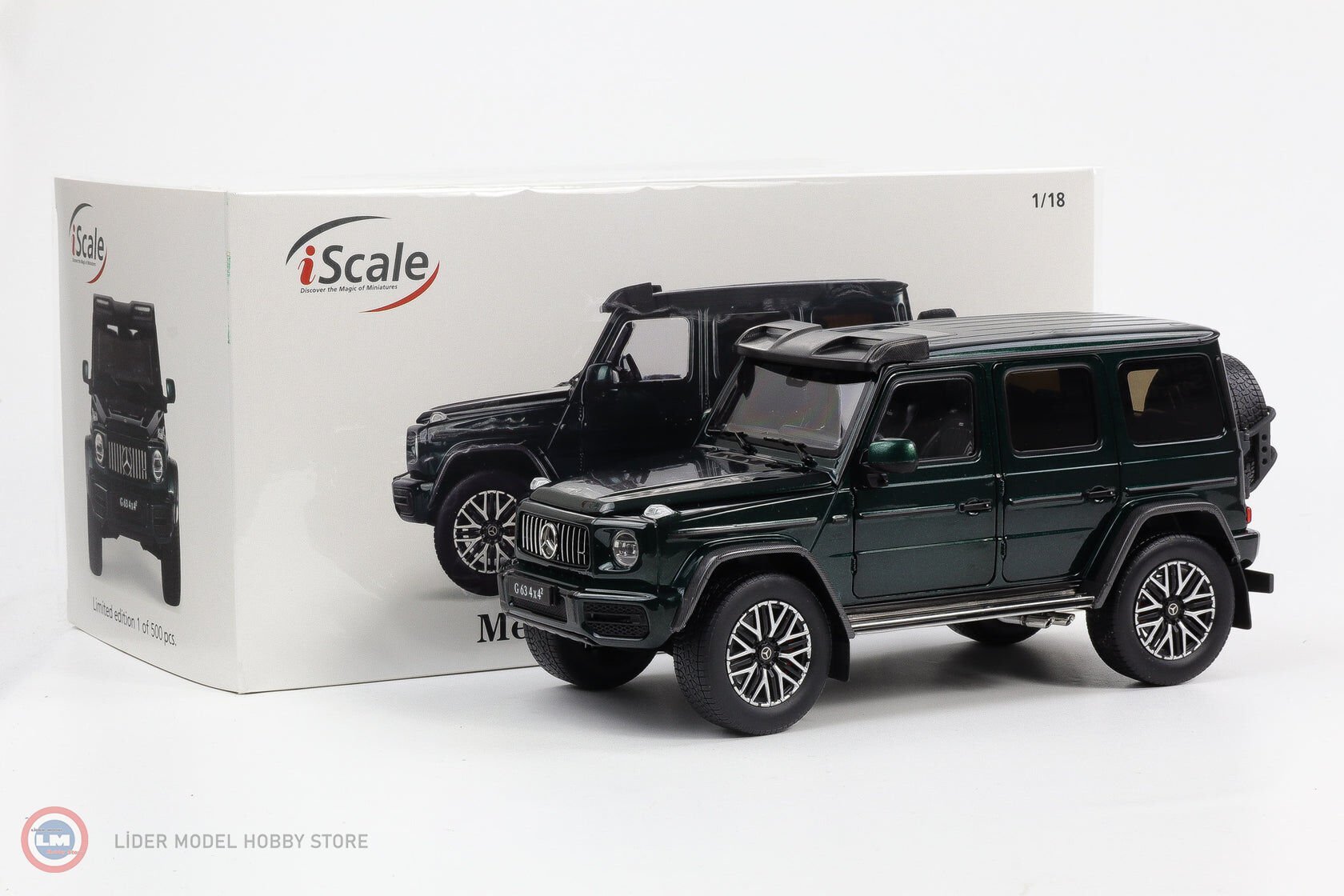 1:18 iScale 2022 Mercedes Benz AMG G63 W463 4x4 Smaragd Green