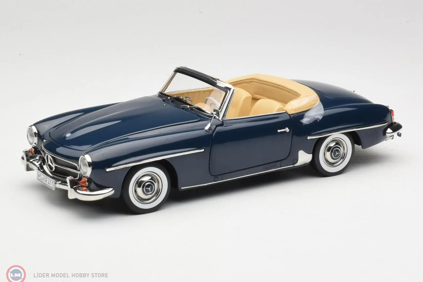 1:18 Norev 1957 Mercedes Benz 190 SL Spider W121 Middle Blue