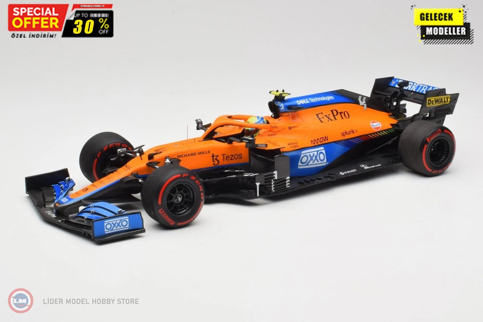 1:18 Minichamps 2021 MCLAREN F1 TEAM MCL35M #4 - LANDO NORRIS