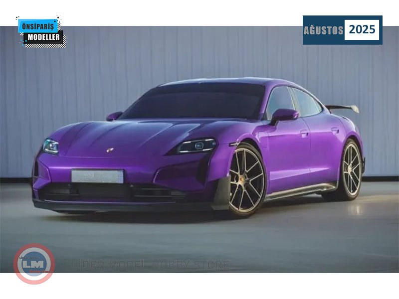 1:18 2023 Porsche Taycan Turbo GT Purple Sky Metallic
