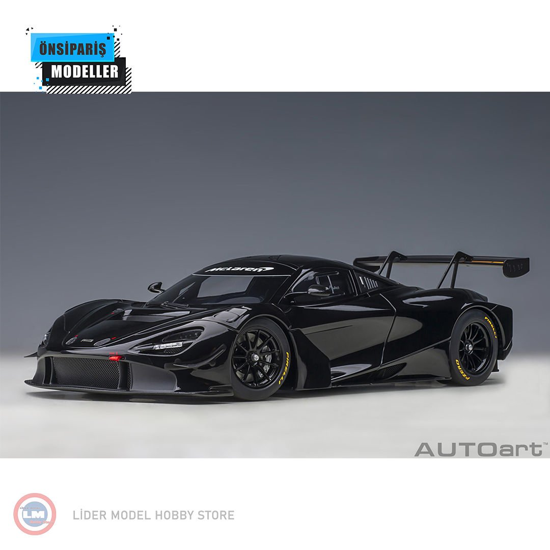 1:18 Autoart 2019 McLaren 720S GT3 81941 Plain Body Version (Black)