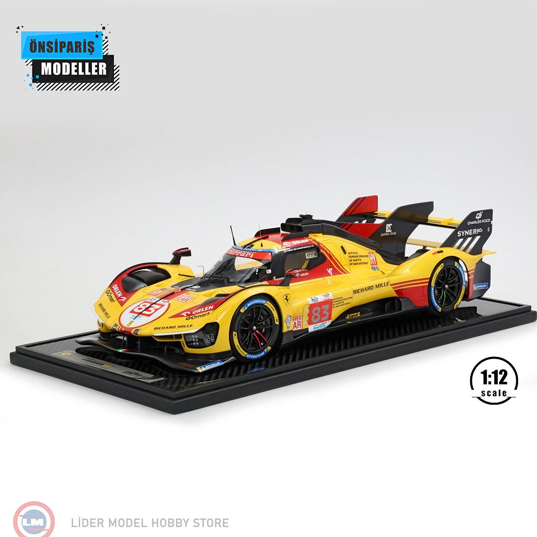 1:12 BBR 2024 Ferrari 499P No83 Le Mans Kubica Ye Shwartzman