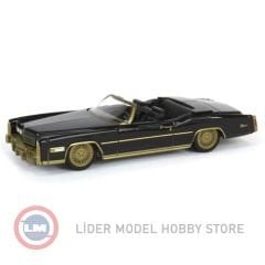 1:64 Greenlight 1976 Cadillac Eldorado Convertible in Black & Gold