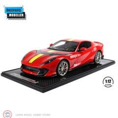 1:12 BBR Ferrari 812 Competizione Rosso Corsa 322 Yellow Stripe