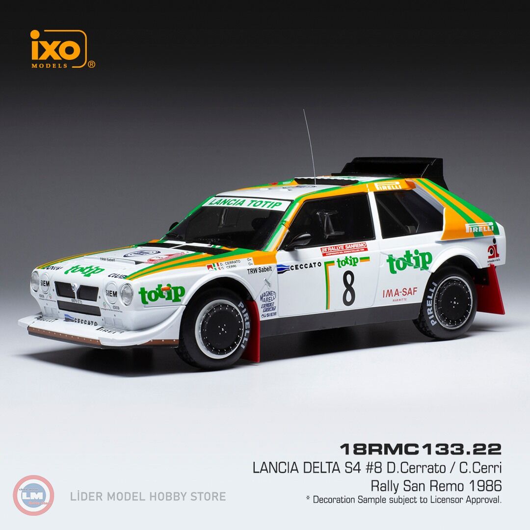 1:18 1986 Lancia Delta S4 #8, Rally San Remo