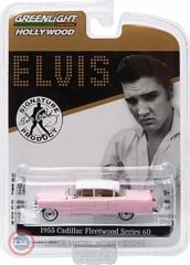 1:64 Greenlight 1955 Cadillac Fleetwood Series 60 Pink Cadillac Elvis Presley 1935-77