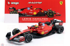 1:18 Burago FERRARI SF-23 #44 - TEST FIORANO 2025 - LEWIS HAMILTON WITH SHOWCASE
