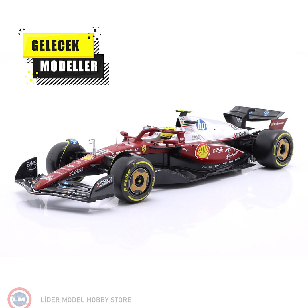 1:18 Burago FERRARI SF-25 #44 - MONZA ITALY GP 2025 - LEWIS HAMILTON NIKI LAUDA 50th ANNIVERSARY WORLD CHAMPION