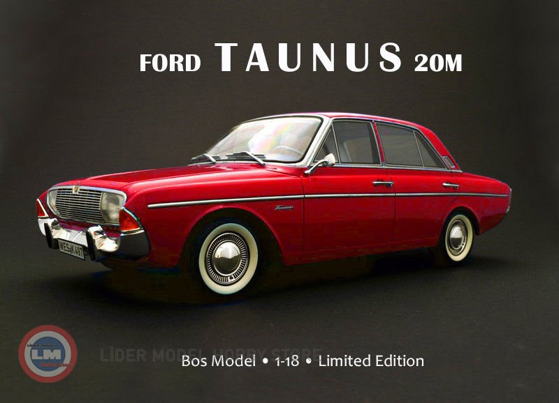 ■希少 美品 テクノ デンマーク FORD TAUNUS ミニカー■ Bos Models - 1:18 1965 Ford Taunus 20M - 8.614,96 TL - 8.614,96 TL