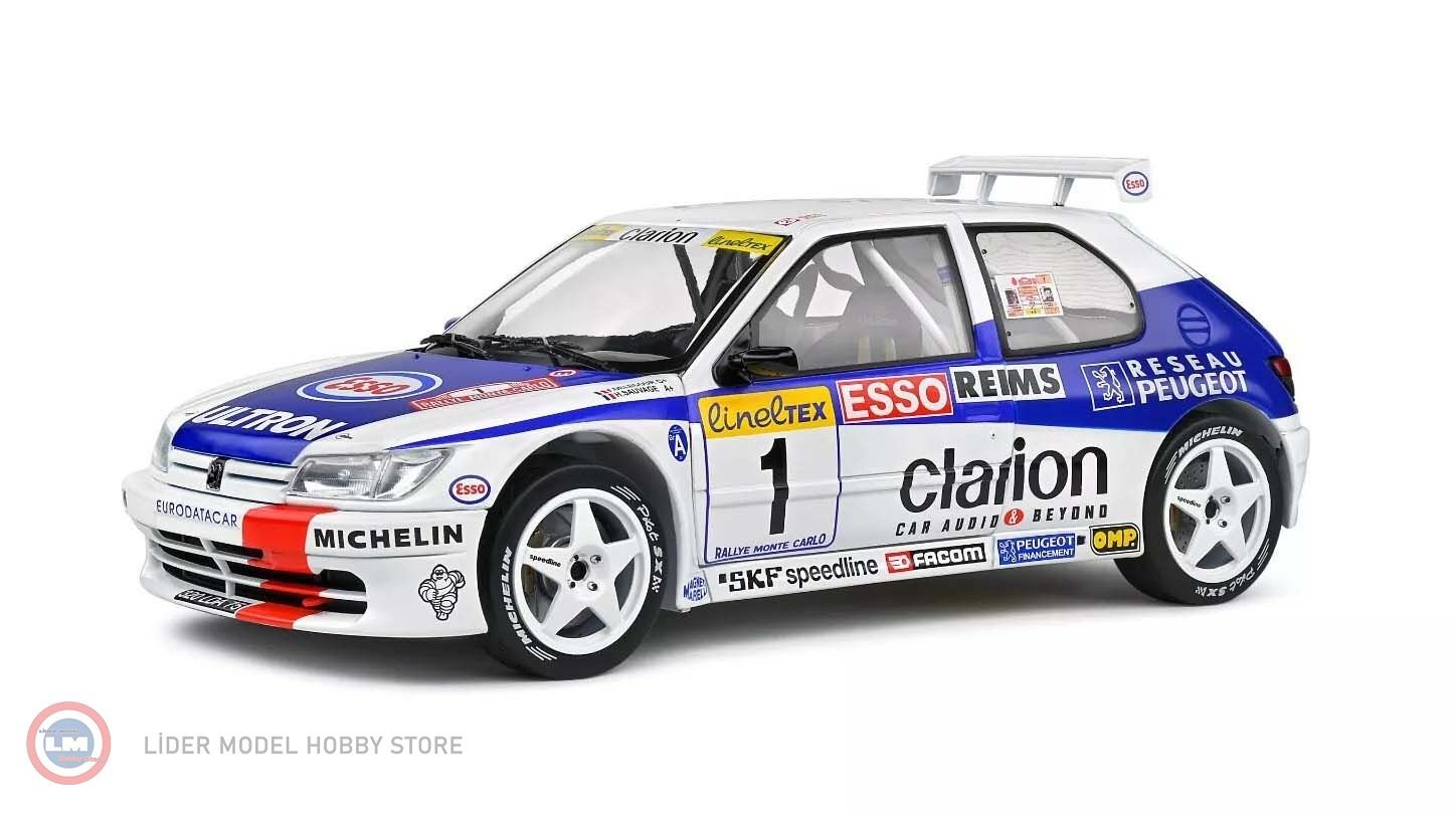 1:18 1996 Peugeot 306 Maxi White #1 DelecourSauvage Rallye Monte Carlo