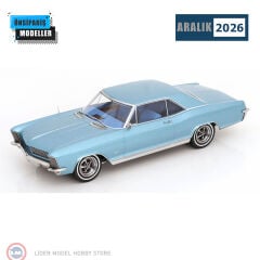 1:18 KK scale Buick Riviera Road House 1965 Light Blue