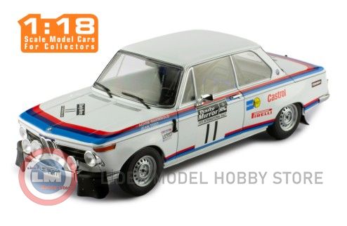 1:18 IXO 1973 BMW 2002  #11  RALLY RAC ACHIM WARMBOLD - JEAN TODT