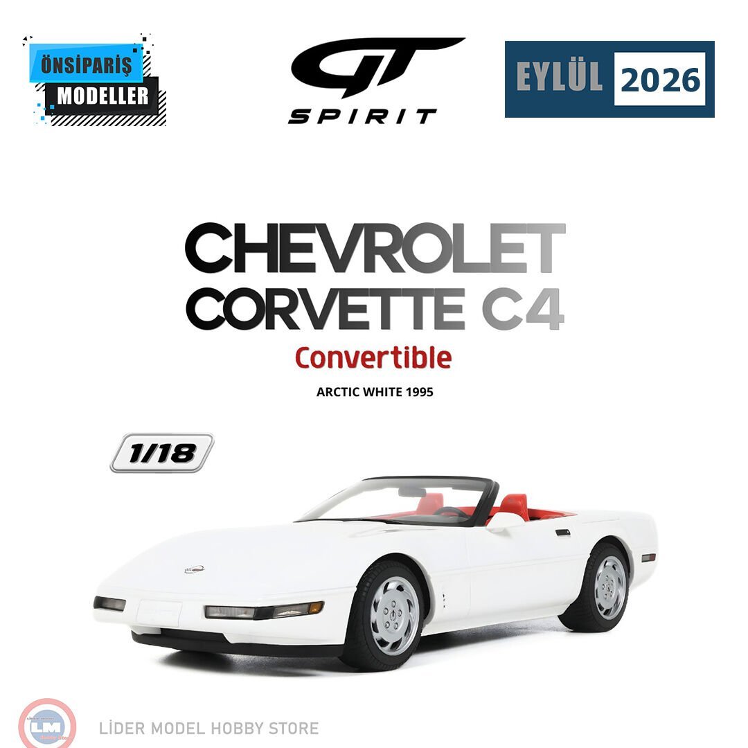 1:18 GT Spirit 1995 Chevrolet Corvette C4 Convertible Artic White