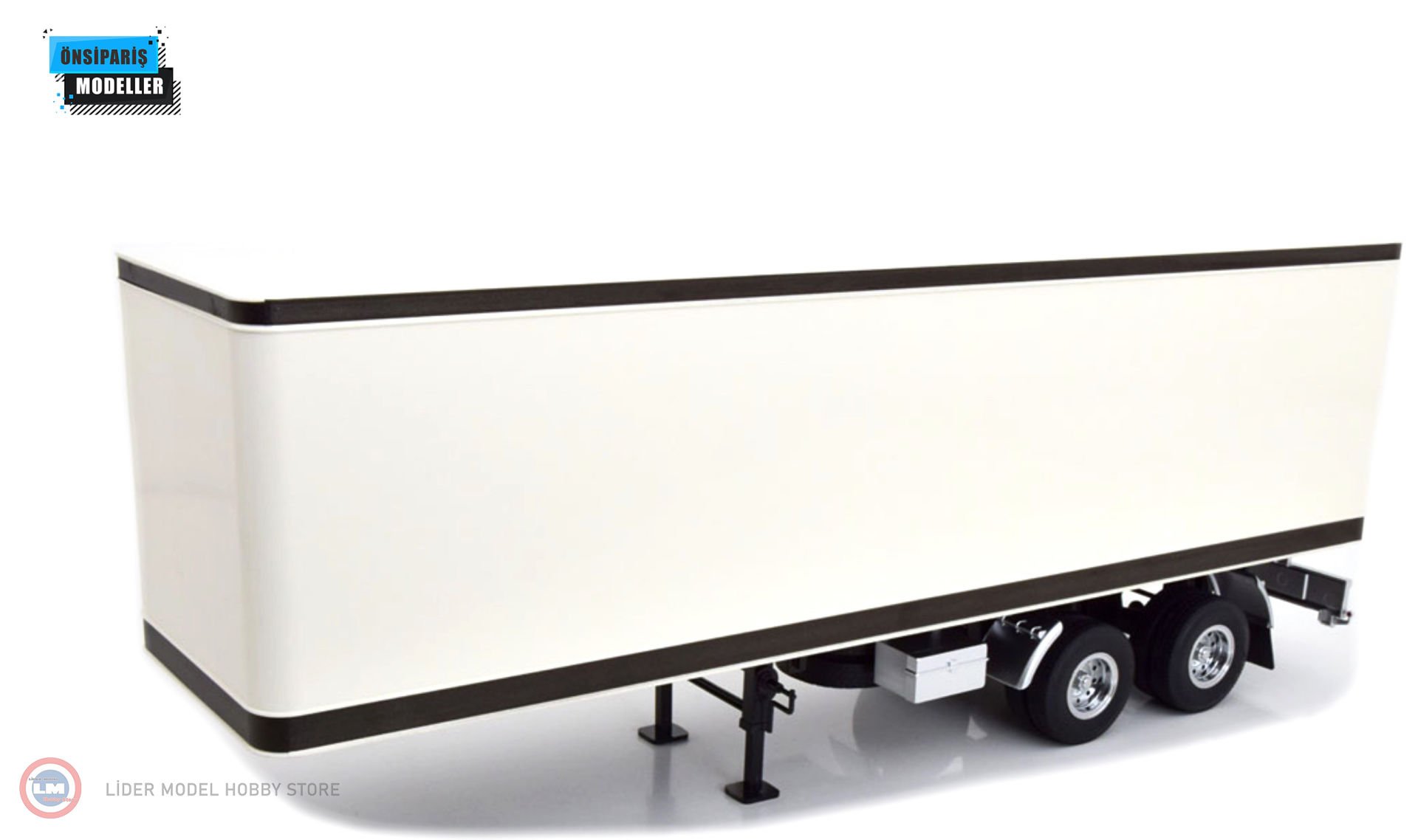 1:18 Road Kings Tır Dorseleri Truck Trailer RK180163 Beyaz / Siyah