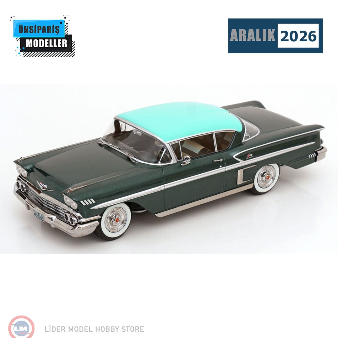 1:18 KK Scale Chevrolet Bel Air Impala Coupe 1958 Dark Green