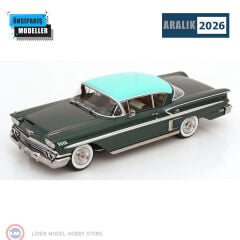 1:18 KK Scale Chevrolet Bel Air Impala Coupe 1958 Dark Green