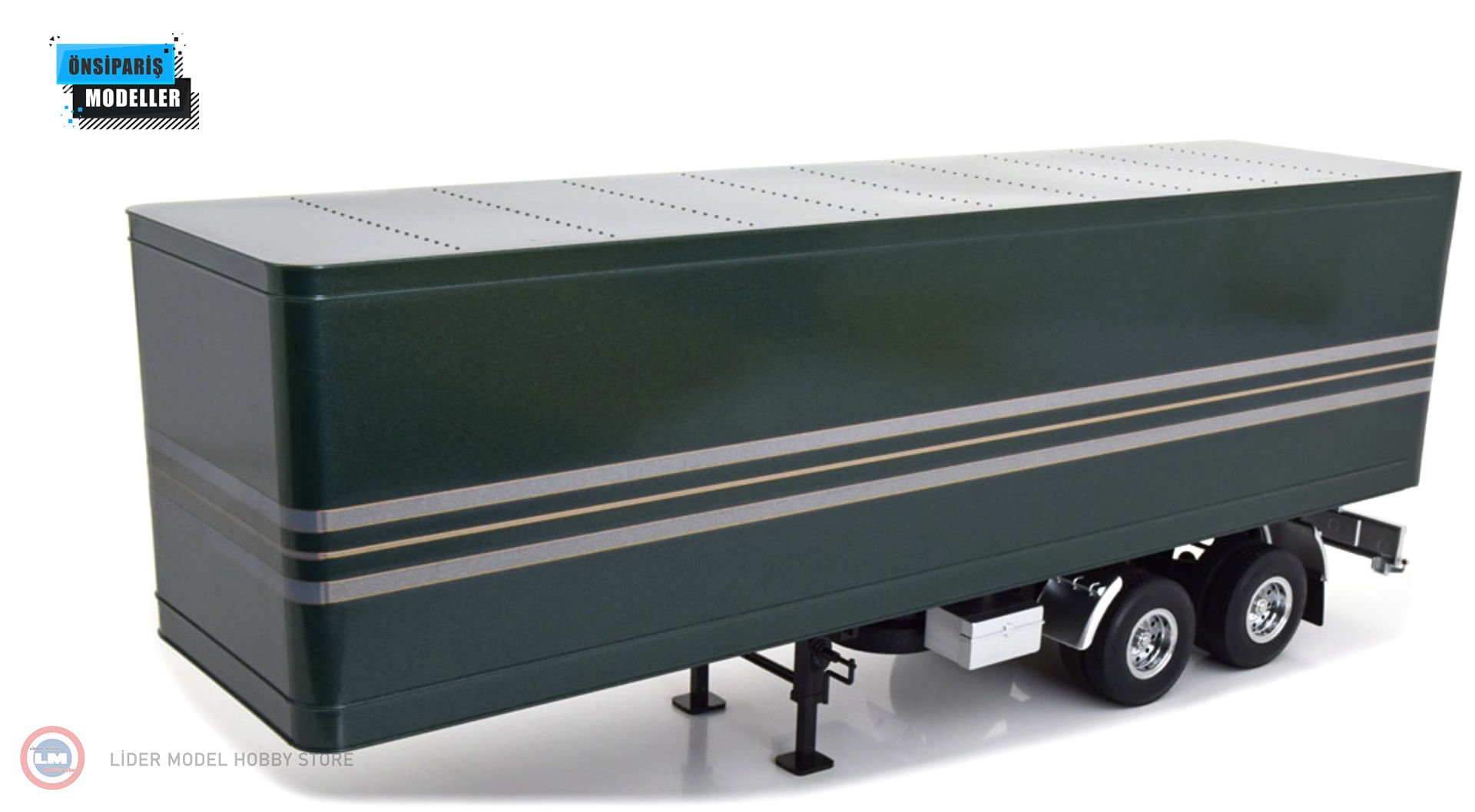 1:18 Road Kings Tır Dorseleri Truck Trailer RK180165 Metalik Koyu Yeşil
