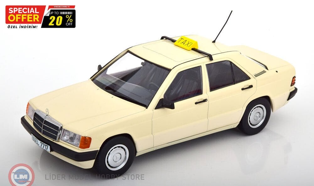 1:18 1993 Mercedes Benz 190 W201 Taxi