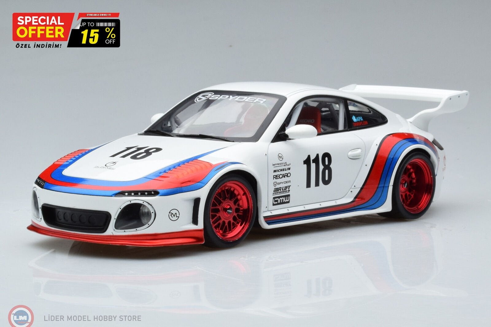 1:18 MCG 2020 Porsche Old & New 997 #118 Martini