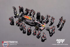 1:64 Mini GT Oracle Red Bull Racing RB19 #1  Max Verstappen Prix Pit Crew Set