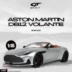 1:18 2023 ASTON MARTIN DB12 VOLANTE SILVER