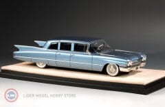 1:43 1960 Cadillac Fleetwood 75 Limousine Hampton Blue Metallic