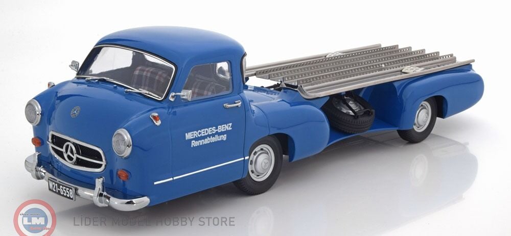 1:18 iScale 1955 Mercedes Benz Racing Car Transporter 'Blue Wonder'