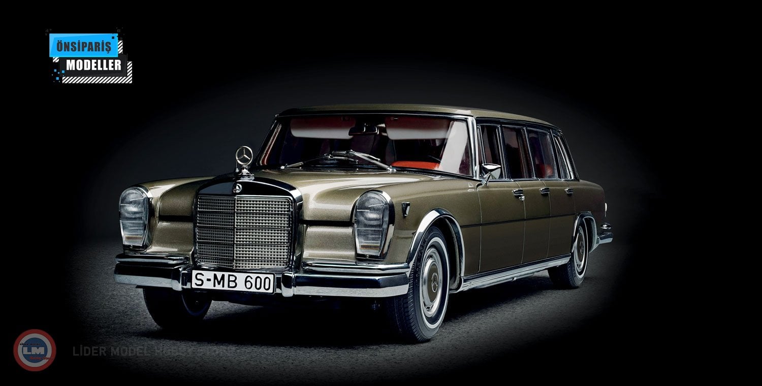 1:18 1963 Mercedes Benz S Class 600 Pullman W100 6 Doors Limousine with Sunroof