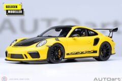 1:18 Autoart 2017 Porsche 911 (991.2) GT3 RS Weissach Package  Racing Yellow