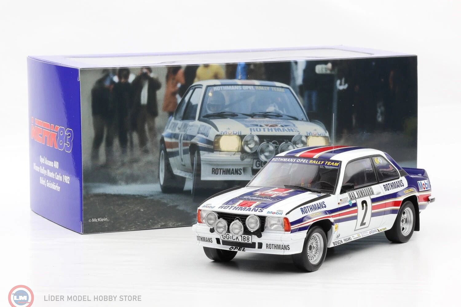 1:18 WERK83 1982 Opel Ascona 400 (Night Version) - #2 - Winner Rallye Monte Carlo