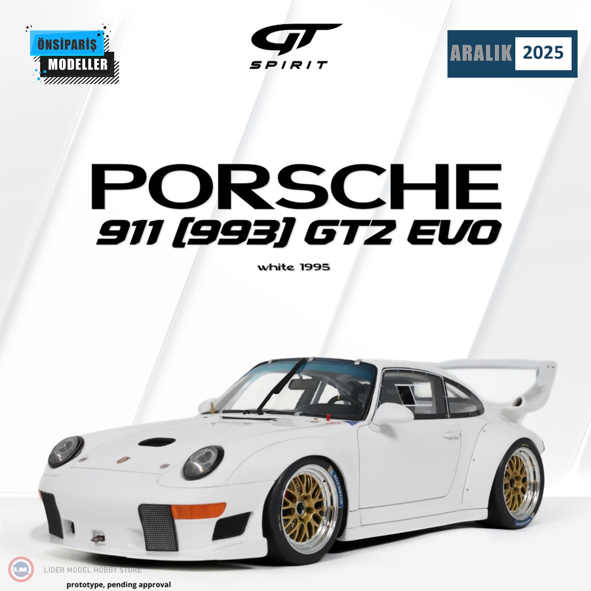 1:18 1995 PORSCHE 911 [993] GT2 EVO WHITE