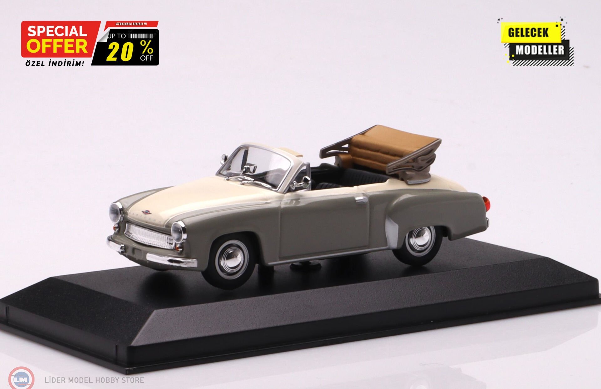 1:43 Maxichamps 1958 Wartburg A 311 CABRIOLET