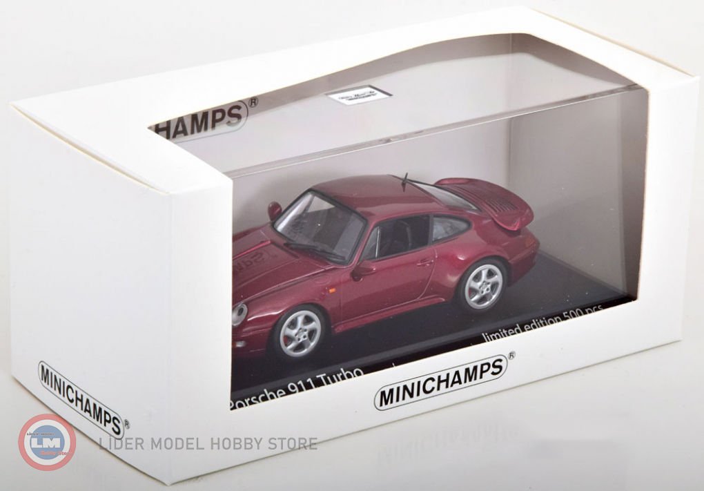 Porsche 911 Turbo S (993) 1997 (red metallic) - döküm modeli - Minichamps 940069