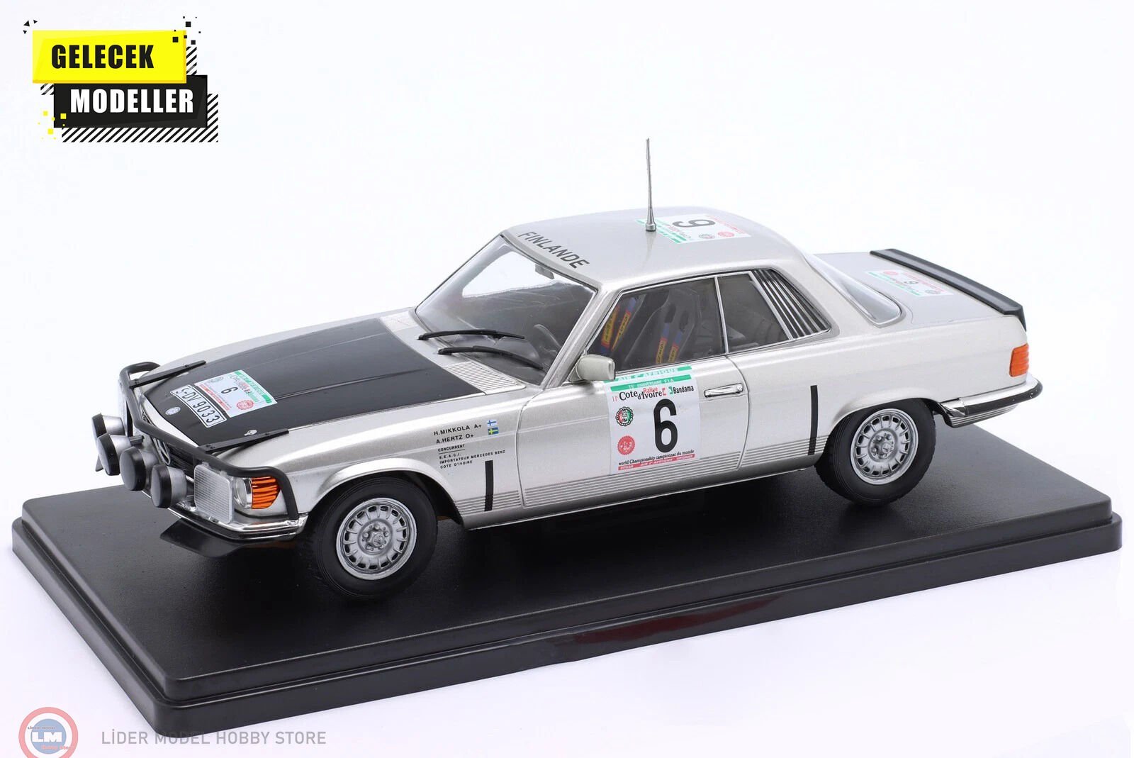 1:24 Atlas 1979 Mercedes Benz 450 SLC #6 - Winner Rallye Bandama