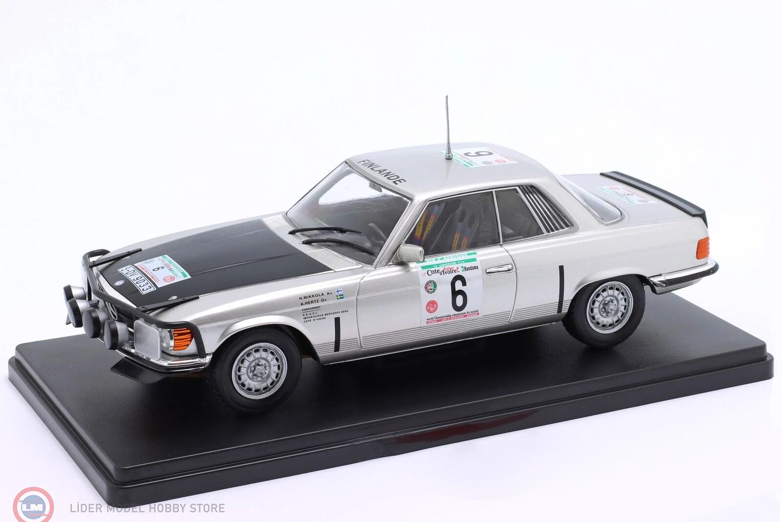 1:24 Atlas 1979 Mercedes Benz 450 SLC #6 - Winner Rallye Bandama
